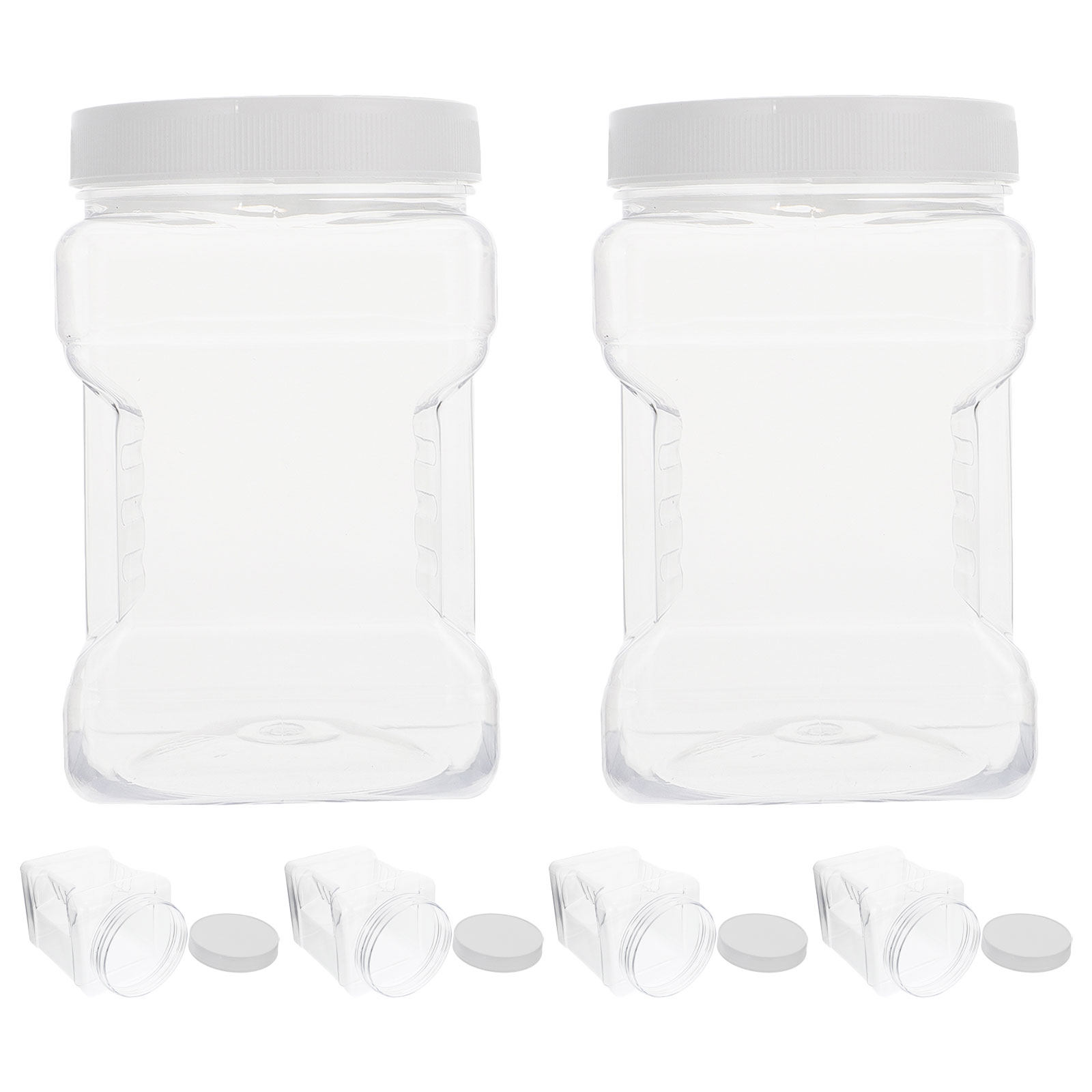 Food Storage Containers - 6 шт. прозрачных квадратных пластиковых контейнеров